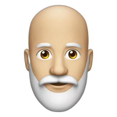 40 years old bald man with moustache and long beard sticker