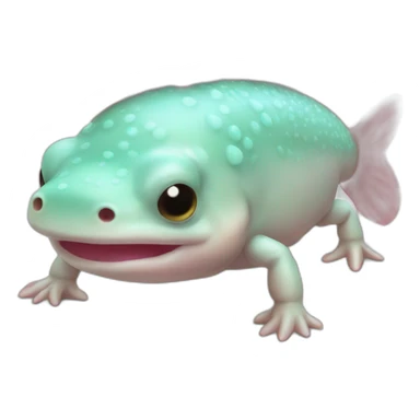 Un axolotl avec un sambreo sticker