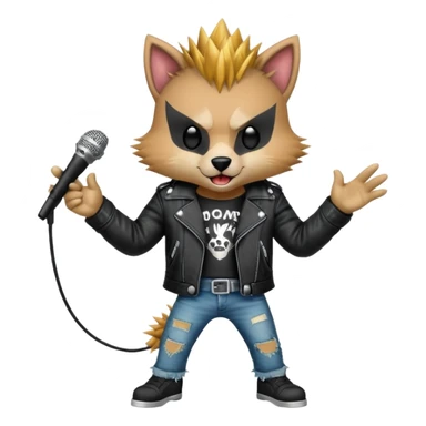 singing punk animal sticker