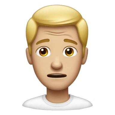 White man crying sticker