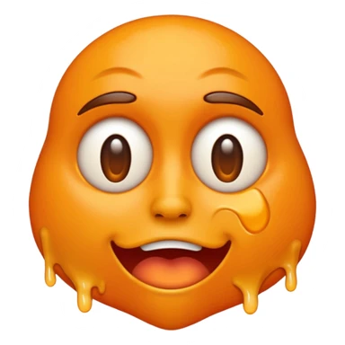 Face melt emoji sticker