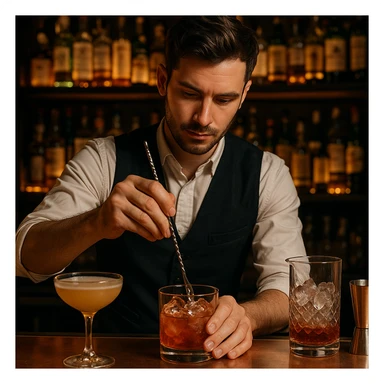 bartender mixing drinks sticker