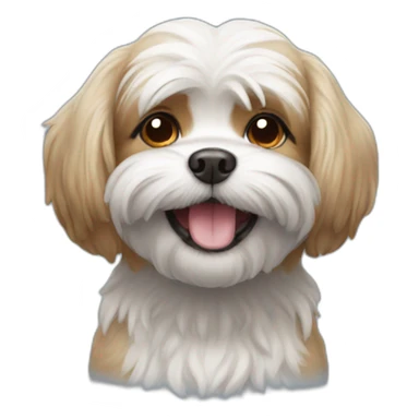 Shitzu dog smiling sticker