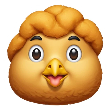 Make an emoji of a chicken nugget sticker