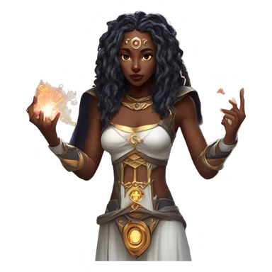 "Technomancy is the use of magic or mystical powers to control and manipulate technology” + "It's kind of like cyberpunk magic or how in some games, characters hack into systems using magic." 🖥️⚡🧙‍♂️ Make a ancient vampire technomancy goddess sticker