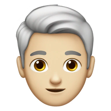 white skin brunette haired teen boy with brown eyes  sticker