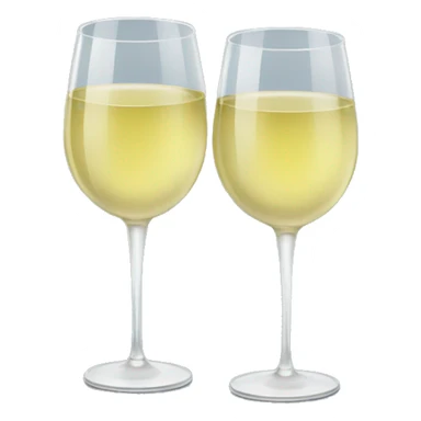 Two glasses of white wine  sticker
