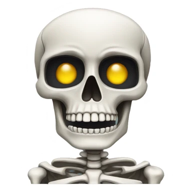 Skeleton starting a generator sticker