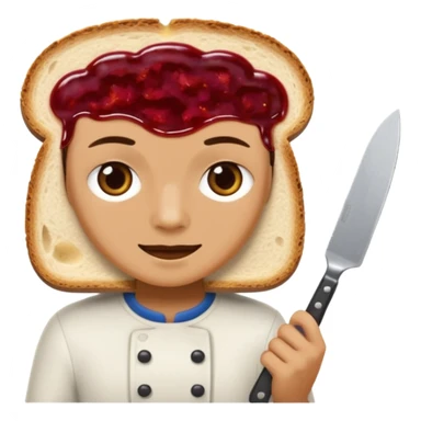 나이프로 식빵에 잼 바르기 sticker