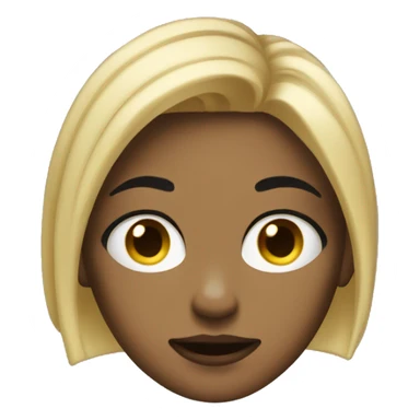 Girl with a split eye hair Black and blond sticker