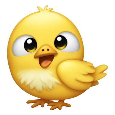 Sick little chick sticker