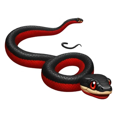 Black and red snake sticker