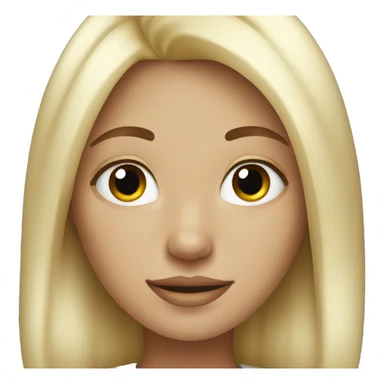 cozy white blonde girl sticker