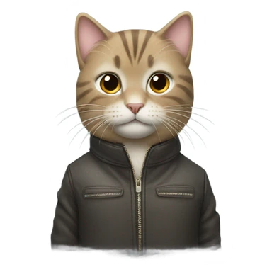Cat wear jacket  sticker