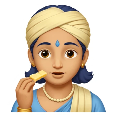  Krishna eating butter  sticker