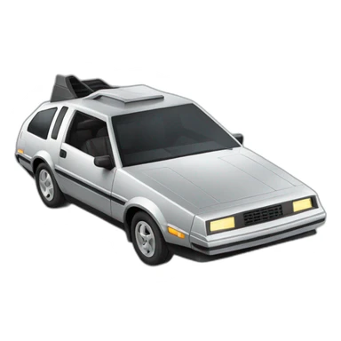 Voiture retour vers le futur sticker