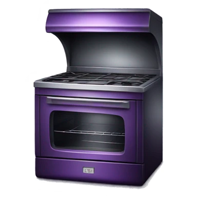 Realistic Metallic dark purple oven isolated.  sticker