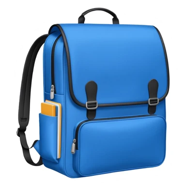 blue school bag inside notebook pen sticker