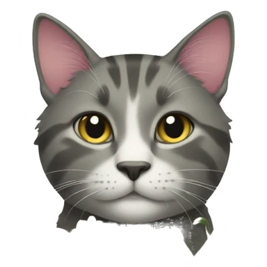 Gay cat with flowers sticker