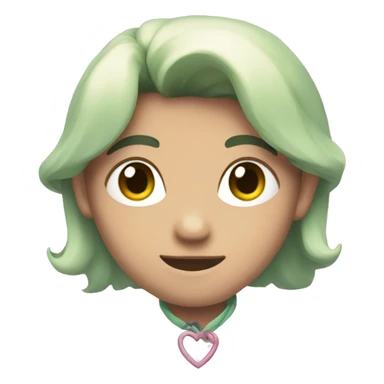 Pastel link heart sticker