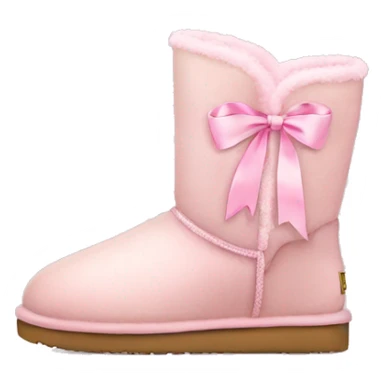 light pink uggs with pink ribbon sticker