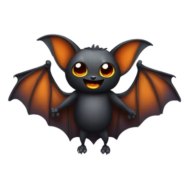 Bat carrying a pumpkin with feet sticker