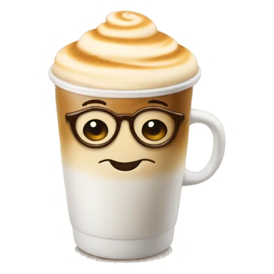 latte with glasses, wearing a turban sticker