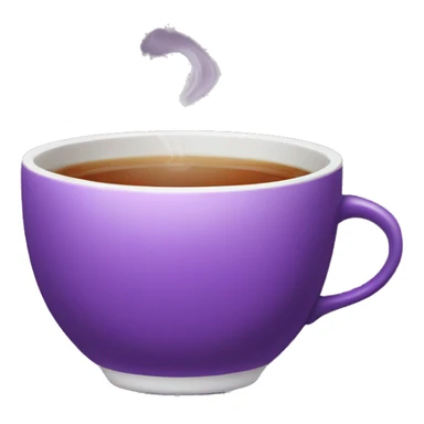 purple cup of tea sticker
