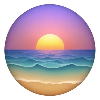 A ocean sunset sticker