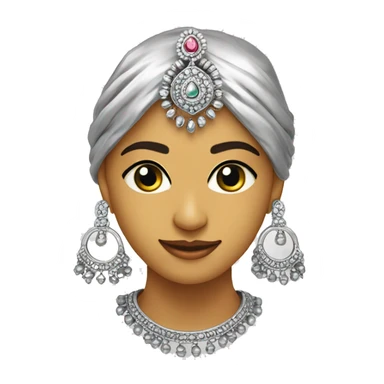Silver Jhumka sticker