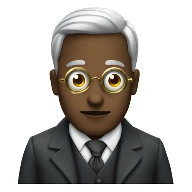 person observing with a  monocle sticker