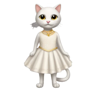 Gato con vestido  sticker