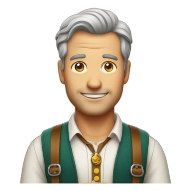 Man in Oktoberfest outfit sticker