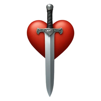 Men Heart with dagger sticker