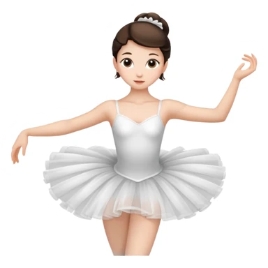 brunette ballerina sticker