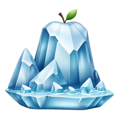 A 3D iceberg in Apple emoji style
 sticker