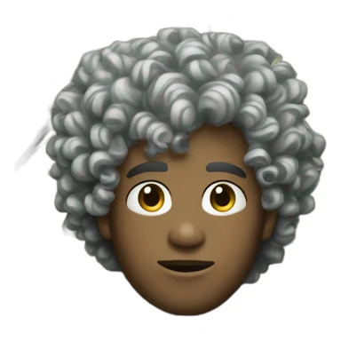 guy with o lot of money black curly sticker