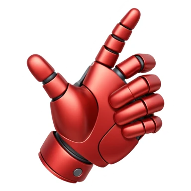 robot hand closed fist but the thumb is up and make the color of the robot  in the shade red sticker