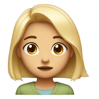 Disappointed girl sticker