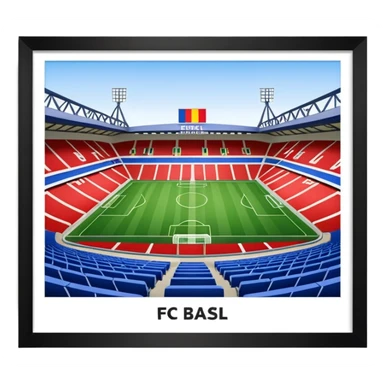 soccer stadium of fc basel in switzerland sticker