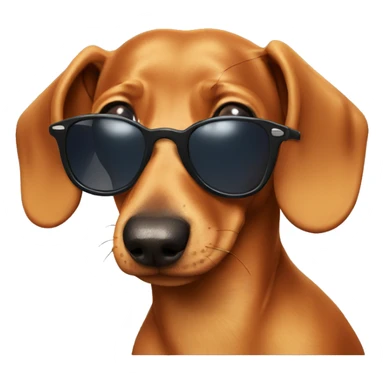 Dachshund with sunglasses  sticker