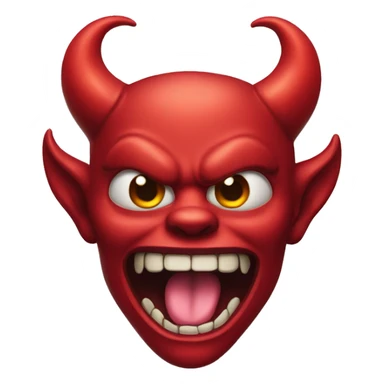 devil emoji with tongue out sticker