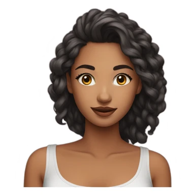 Beautiful girl with croptop sticker