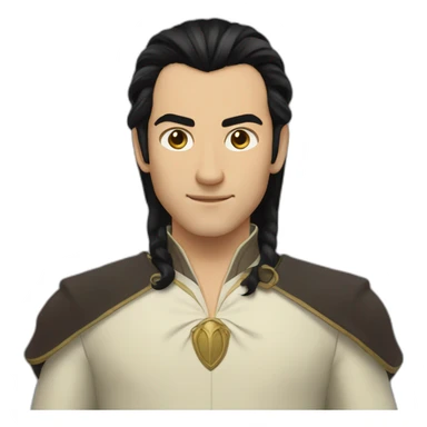 elrond black hair sticker