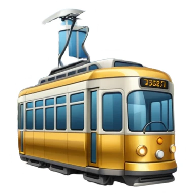 tram in city sticker