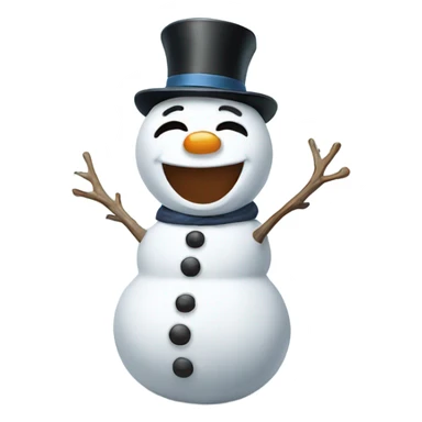 Laughing snowman  sticker