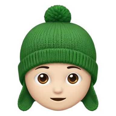 a green beanie sticker