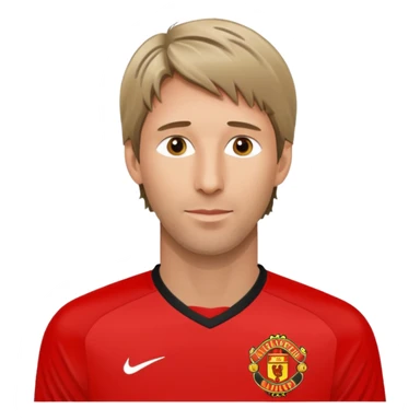 Edwin van der Sar famous goalkeeper in Manchester United kit clean and simple no text no background sticker