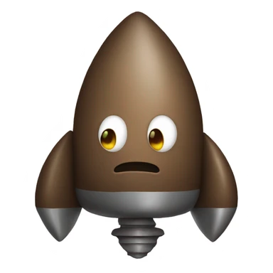 Poop rocket sticker