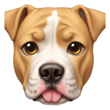 cute fully blond dog ears up pitbull boxer dark snout sticker